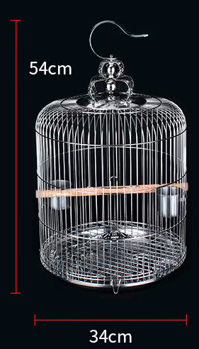 Jaula de acero inoxidable para aves pequeñas y medianas