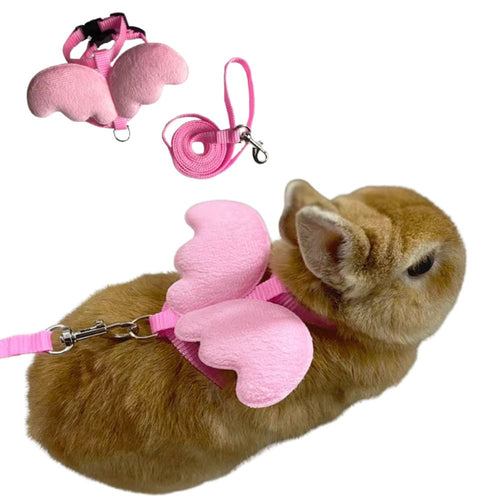 Arnés con alas de ángel para conejos, gatos y mascotas pequeñas