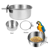 Comedero de acero inoxidable para aves