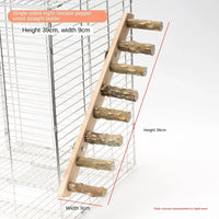 Escalera interactiva de madera para aves