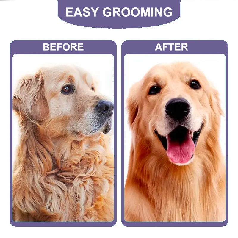 Cepillo profesional para mascotas, removedor de pelo y desenredante