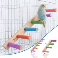 Escalera interactiva de madera para aves