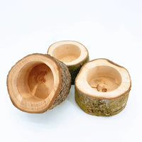 Cuenco de madera para aves, hamsters, reptiles y otros