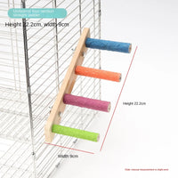 Escalera interactiva de madera para aves