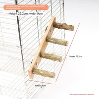 Escalera interactiva de madera para aves