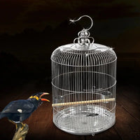 Jaula de acero inoxidable para aves pequeñas y medianas