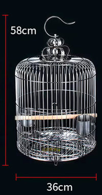 Jaula de acero inoxidable para aves pequeñas y medianas