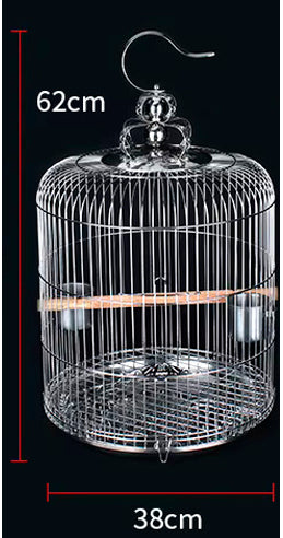 Jaula de acero inoxidable para aves pequeñas y medianas