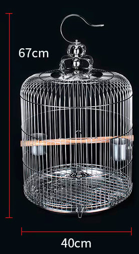 Jaula de acero inoxidable para aves pequeñas y medianas