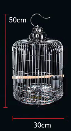 Jaula de acero inoxidable para aves pequeñas y medianas