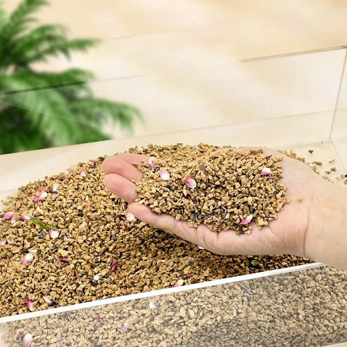 Sustrato de corcho natural para mascotas pequeñas