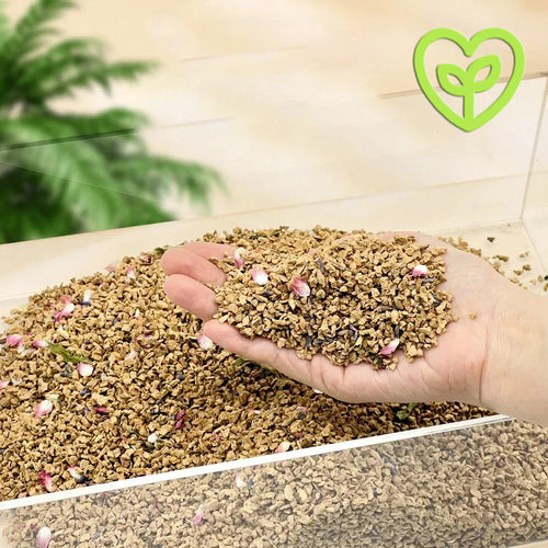 Sustrato de corcho natural para mascotas pequeñas